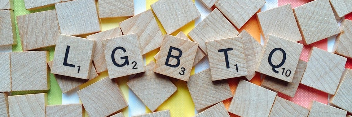 Buchstaben LGBTQ Scrabble