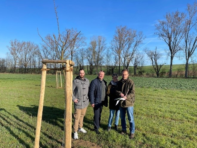 v.l.n.r. Herr Kai Steinmetz, Herr Bürgermeister Gerd Rocker, Frau Lisa Diehl, Herr Dieter Feldner 