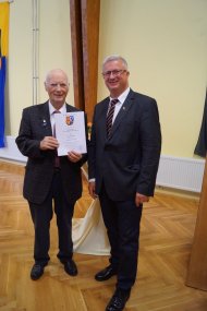 Franz Josef Lenges und Bürgermeister Gerd Rocker