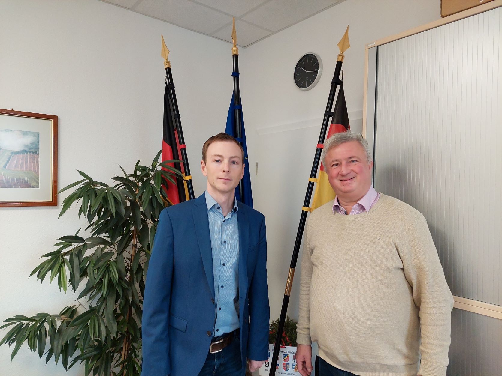 Bürgermeister Rocker und Werkleiter P. Mayer