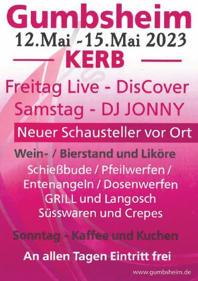 Flyer Gumbsheimer Kerb