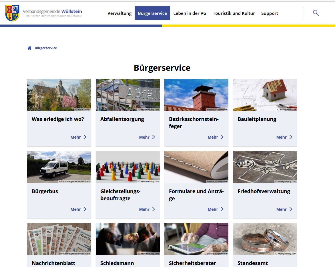 Screenshot neue Website