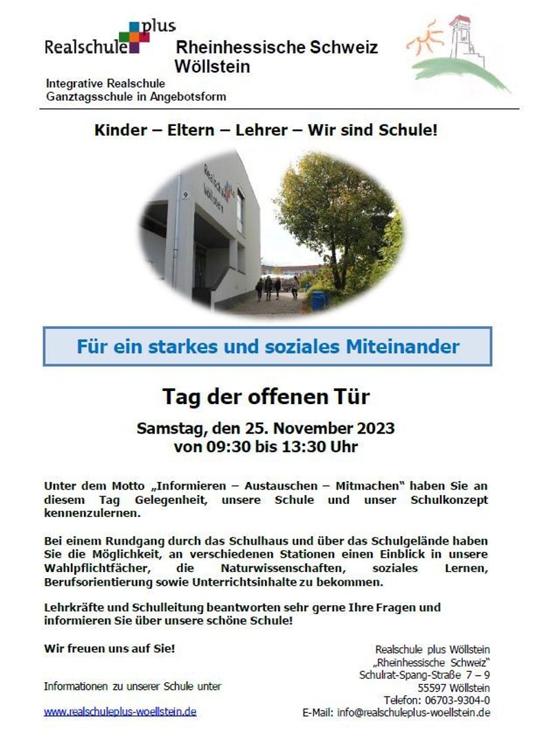 Flyer Tag der offenen Tür