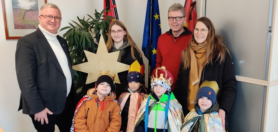 Sternsinger bei Bürgermeister Rocker