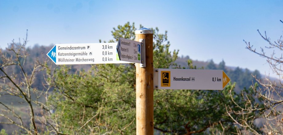 Wegweiser auf der Hiwweltour